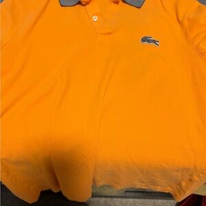 Lacoste Men's Orange Polo Shirt